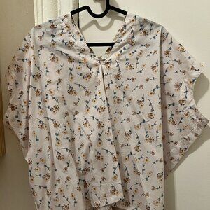 Atelier Delphine Floral Print V-Neck Blouse